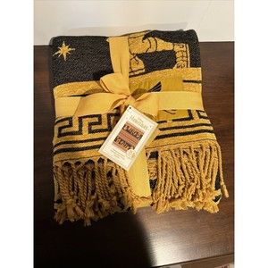 NWT Disney Hercules Throw Blanket 25th Anniversary Color Gold & Black 50"X60"